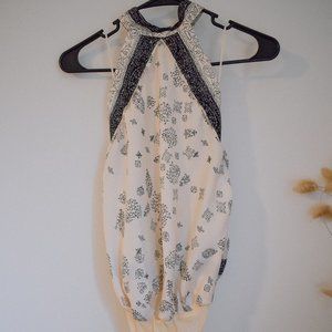 Free People Women's Silk Halter Bodysuit Size S NWT